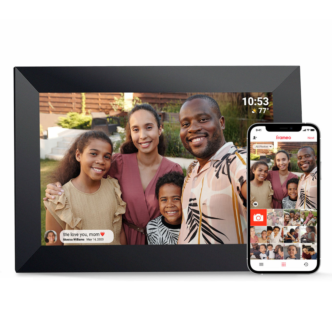 10" Digital Photo Frame 1280 x 800 with Wi-Fi & Frameo Software