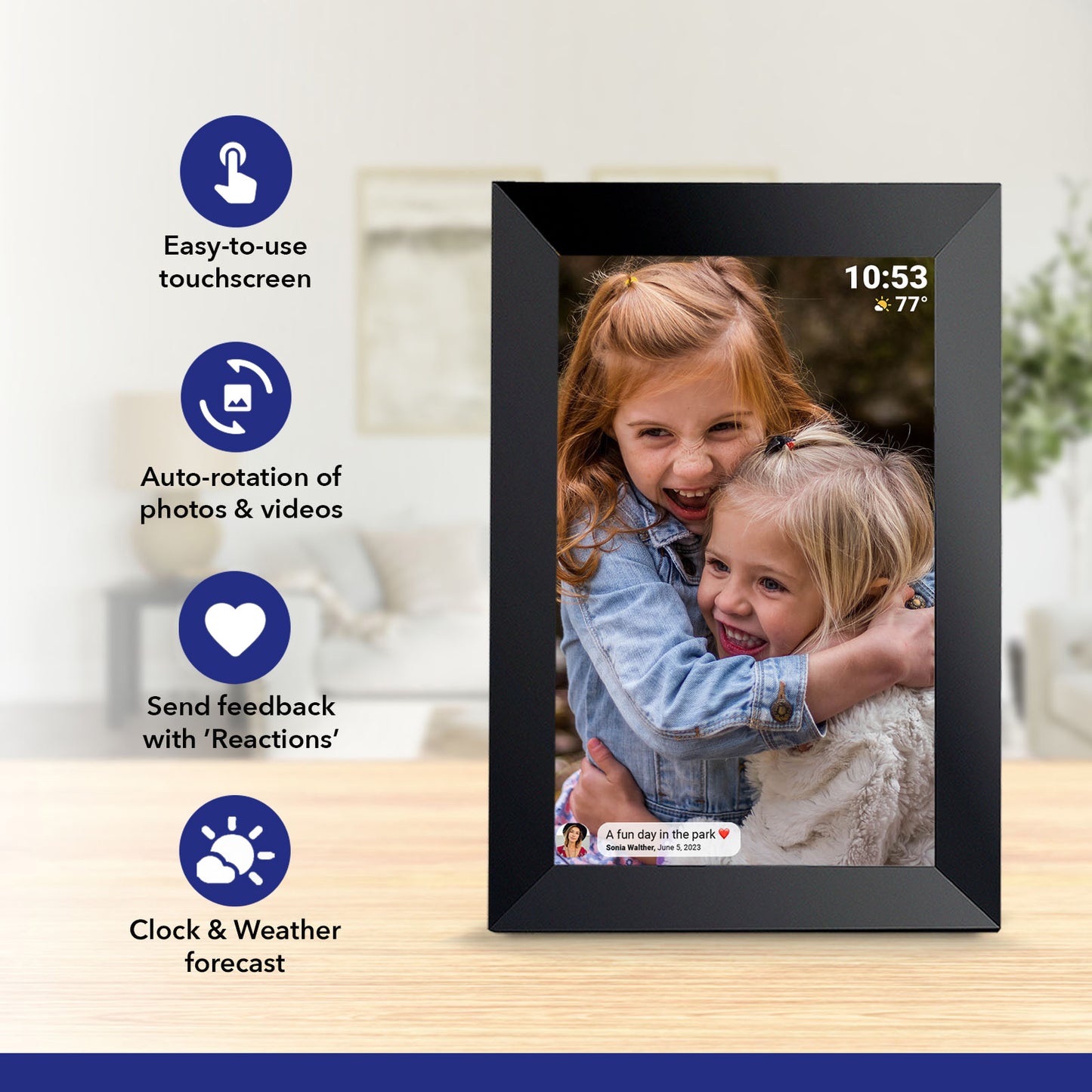 10" Digital Photo Frame 1280 x 800 with Wi-Fi & Frameo Software